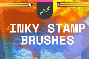 Procreate Inky Stamp Brushes 29x