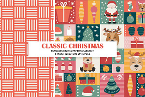 Classic Christmas Digital Paper