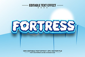 Fortress 3D editable text effect, a Layer Style Add-On by nicemorning