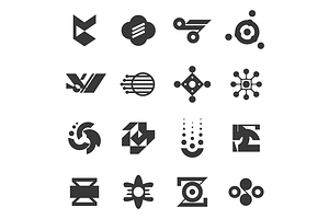 16 Abstract Icons. Sound & Music