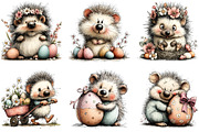 Whimsical Easter Hedgehog Clipart, an Illustration by Sublimation Artist (Thumbnail 4 of 7)