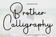 Brother Calligraphy, a Handwritten Font by InermediaSTUDIO (Thumbnail 1 of 8)
