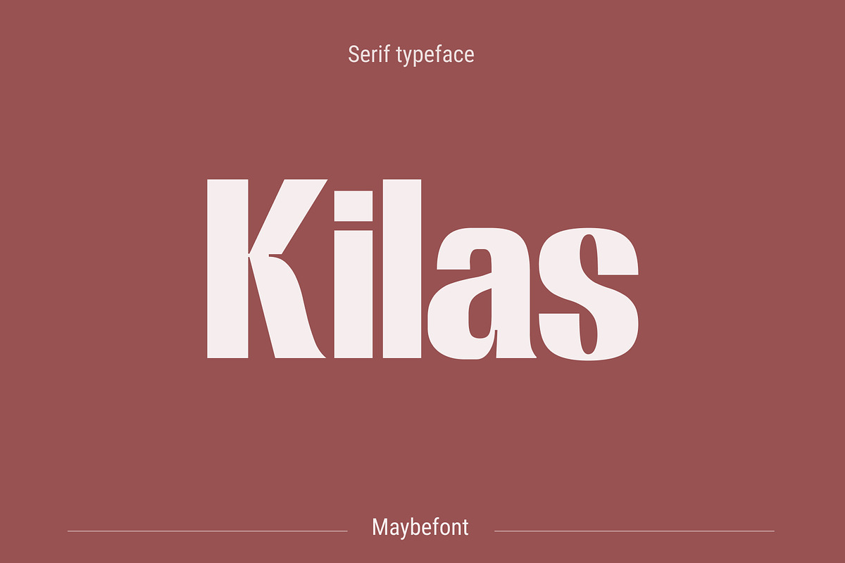 Kilas-Typeface, a Font by maybefont (Photo 1 of 8)
