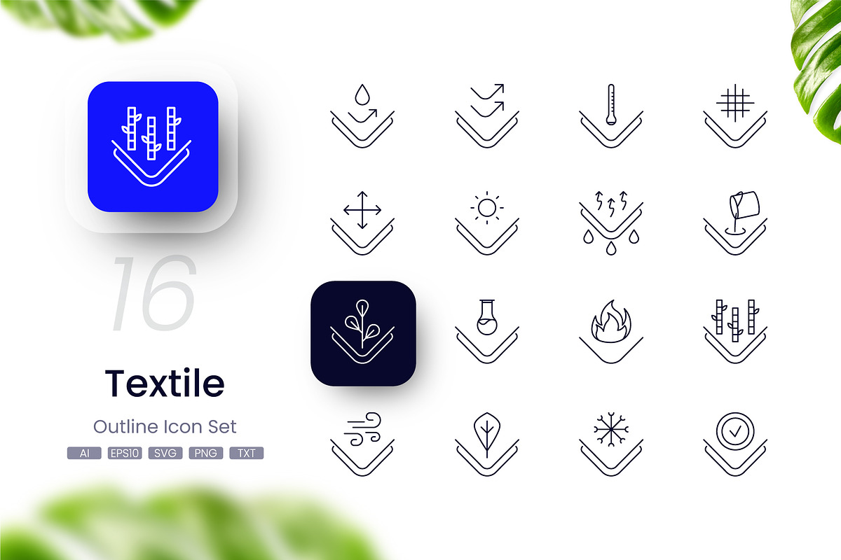 Textile Icons, an Outline Icon by cidcud_graphic (Photo 1 of 2)
