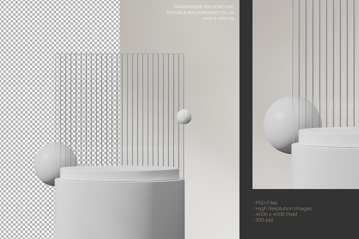 5 Podium with Transparent Background, a Background Graphic by faustudio (Photo 7 of 7)