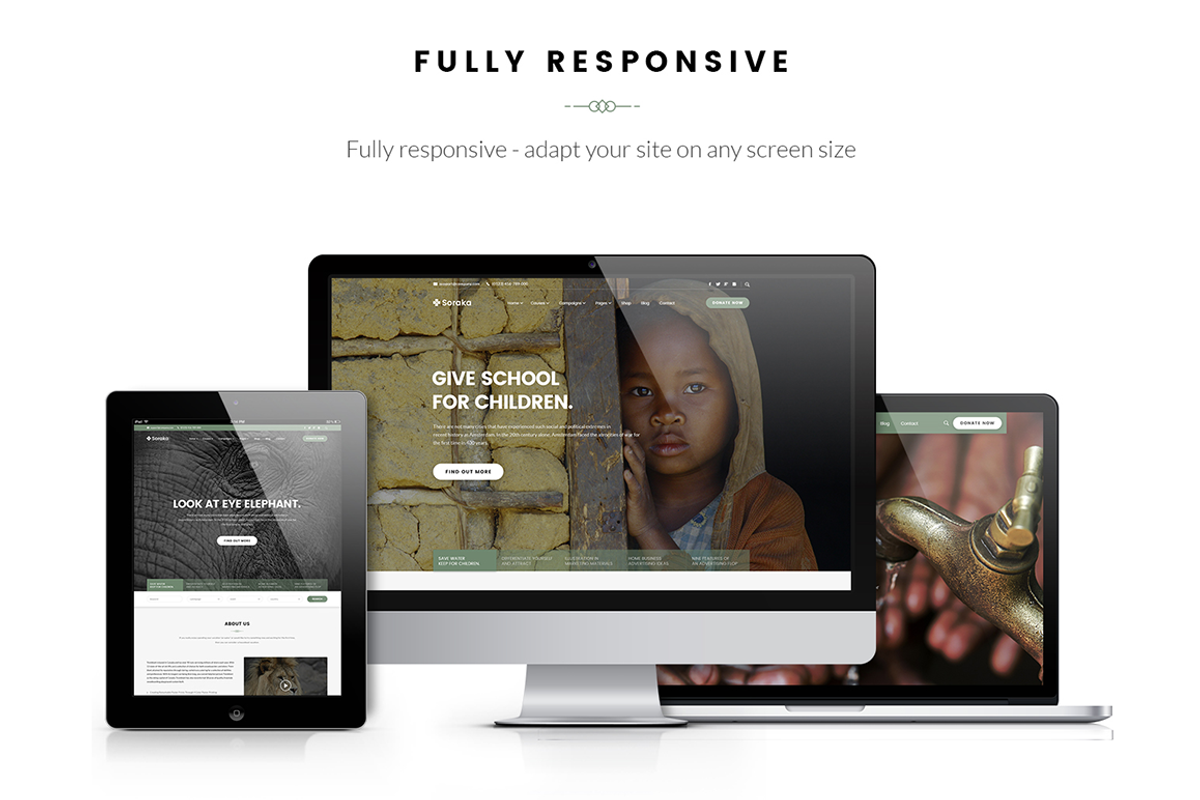 Soraka - Material Design Charity PSD, a Websites & App Template by No.13 (Photo 2 of 3)