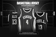 Basketball Jersey & Shorts Mockup, a Shirt Mockup by Mocktopia (Thumbnail 1 of 12)