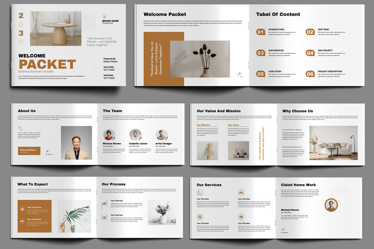 Welcome Packet Brochure Layout, a Brochure Template by MightyDesign (Photo 1 of 8)