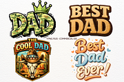 Western Dad Clipart Father's Day PNG, a Seasonal Illustration by SugarCloudStudioArt (Thumbnail 1 of 4)