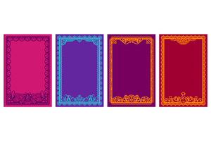 Mexican papel picado border frames