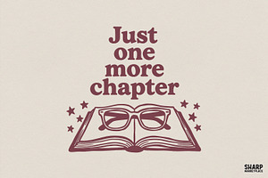 Just One More Chapter PNG, Book, an Illustration by SharpMarketplace
