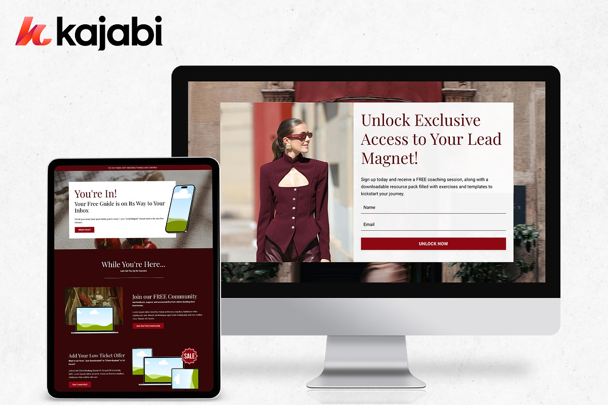 Kajabi Opt-in Page Templates, a Landing Page Template by Altenne | Kajabi Designer (Photo 3 of 6)