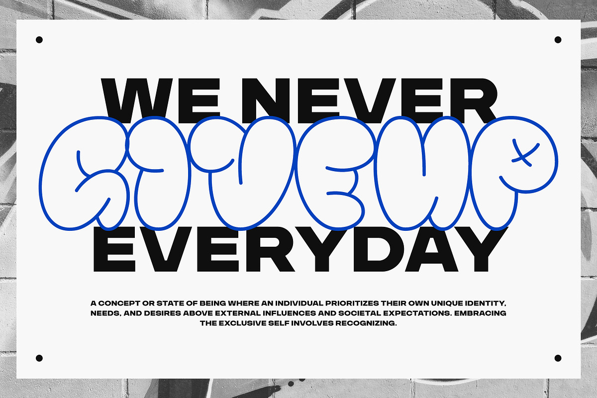 Grafyne - Modern Bubble Grafitti, a Font by Typia Nesia (Photo 4 of 12)