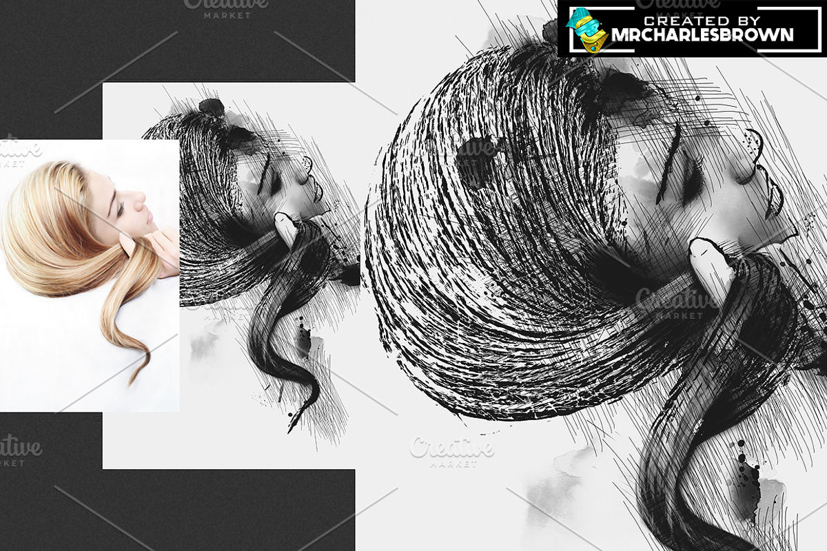 Pure Art Hand Drawing 150, an Action Add-On by mrcharlesbrown (Photo 5 of 10)