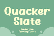 Quacker Slate Family Fonts, a Handwritten Font by Crump Hand (Thumbnail 1 of 9)
