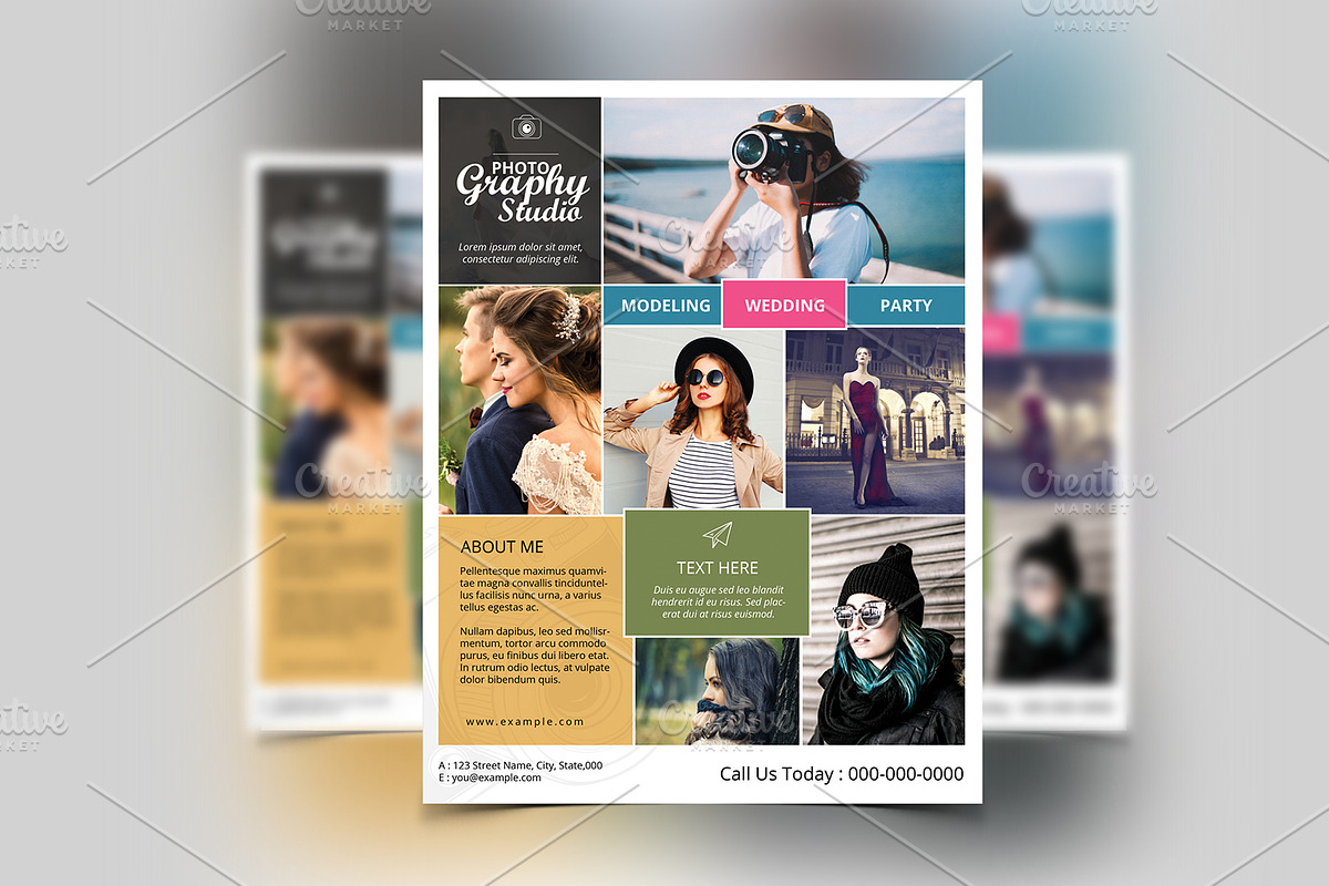 Photography Flyer Template V01, a Flyer Template by retrographix (Photo 2 of 3)
