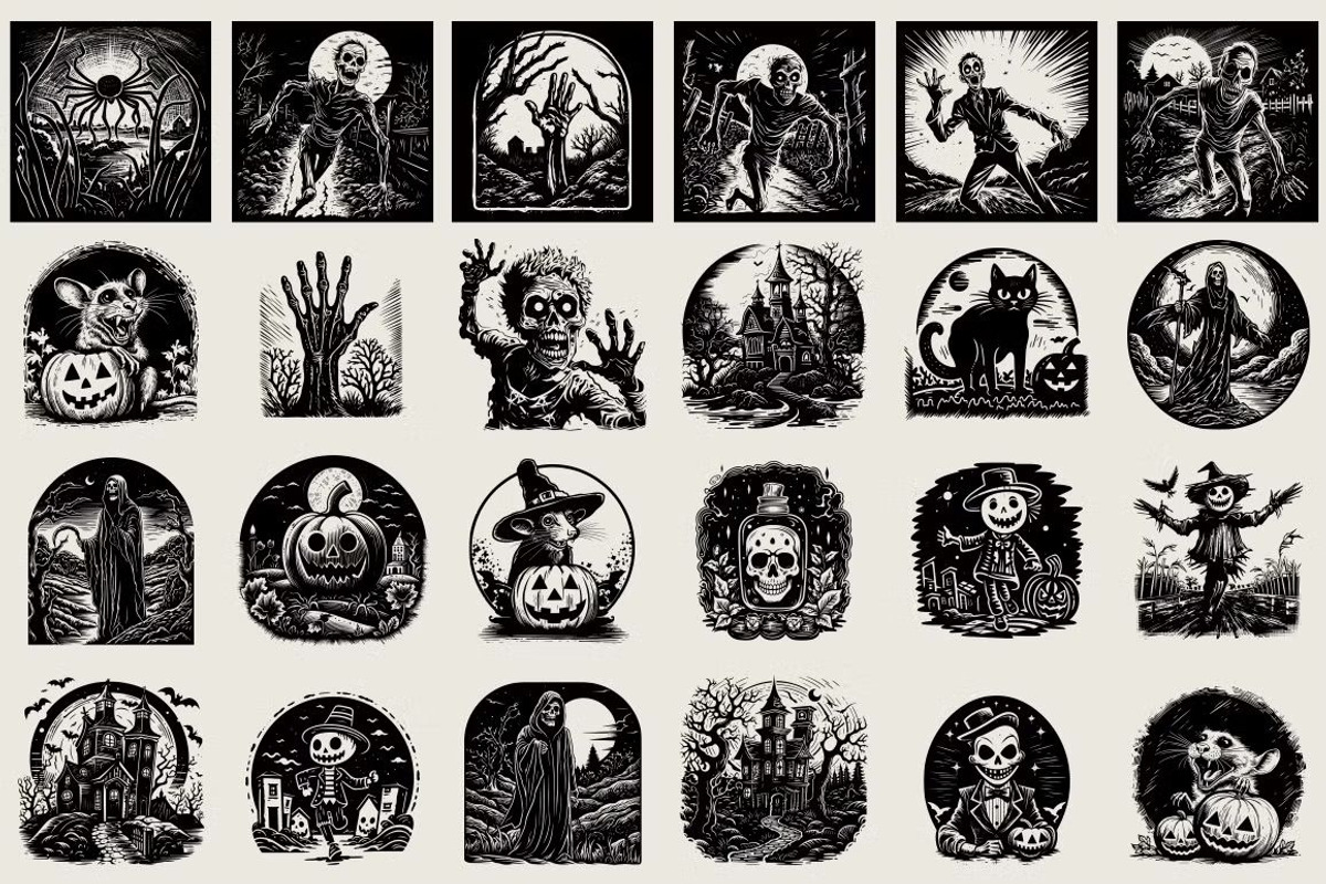 120 Macabre Halloween illustrations, an Object Illustration by Nocturnal Wolf (Photo 9 of 12)