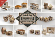 VOL.9: Food Box Packaging Mockups, a Cups & Container Mockup by INCDesign (Thumbnail 1 of 21)