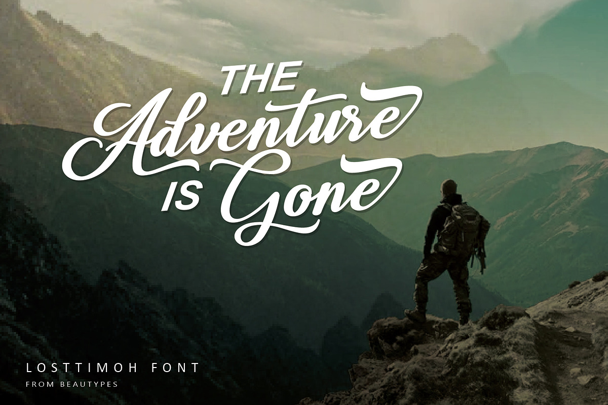Losttimoh - Vintage Script Font, a Script Font by Beautypes (Photo 6 of 9)