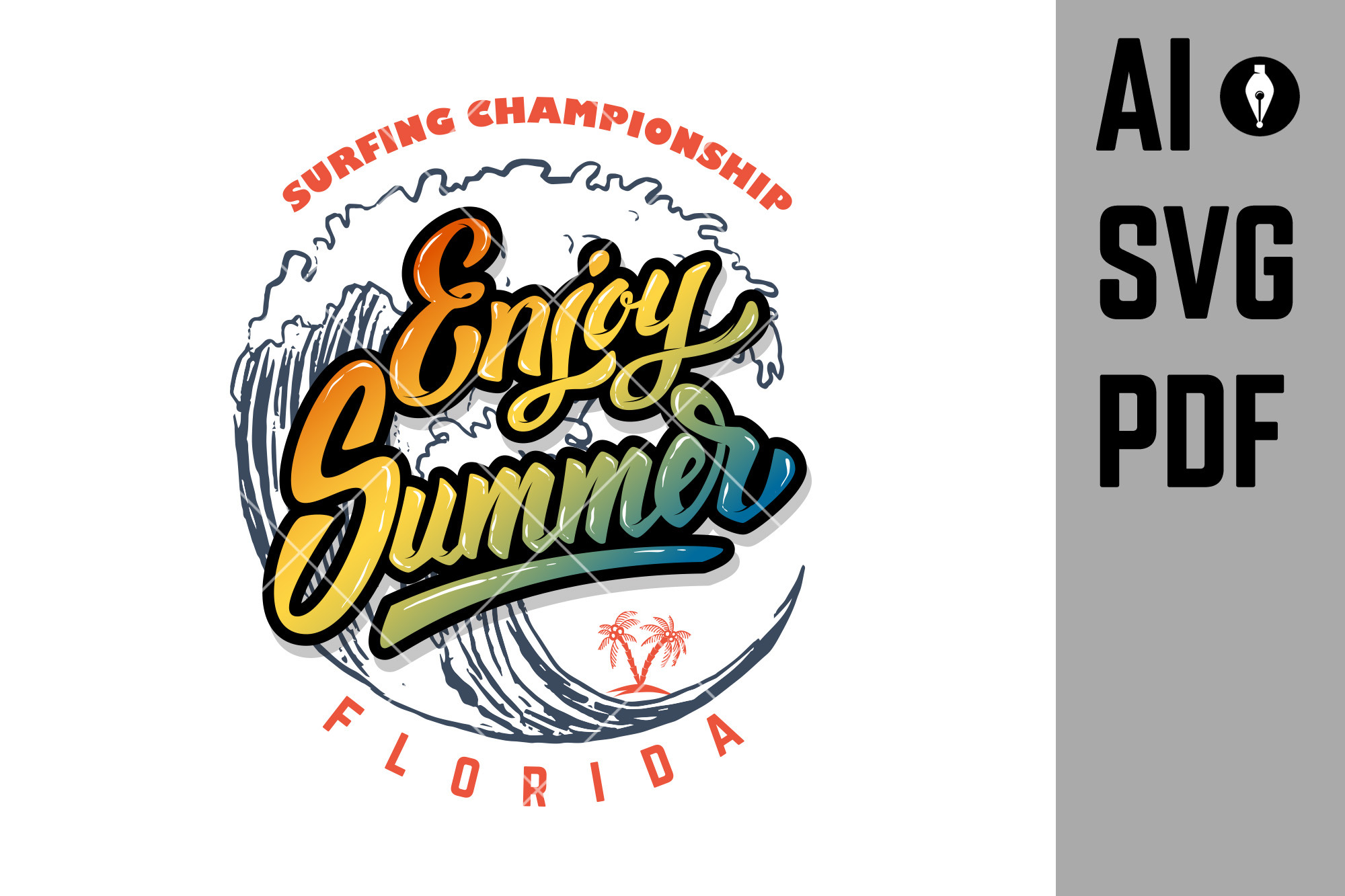 Enjoy summer. Emblem template, an Object Graphic by Vectorhight