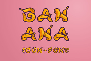 Made of Bananas fonts / icons, a Script Font by kaer_shop