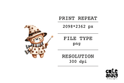 Pattern with wizard bear, a Pattern Graphic by Cuteanny Design (Thumbnail 4 of 4)