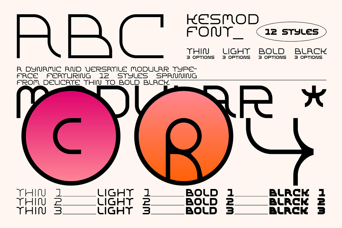 Kesmod Font - 12 styles, a Sans Serif Font by softulka (Photo 1 of 7)