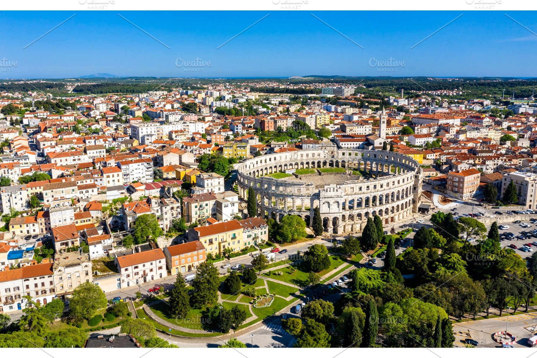 The pula arena in croatia stock photo containing pula and croatia, an Architecture Photo by Leonid Andronov