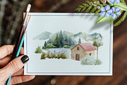 Botanical Watercolor Clipart Set, a Decorative Illustration by AnitaPol (Thumbnail 17 of 21)