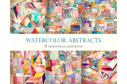 Abstract seamless patterns set, a Pattern Graphic by Bubert Art
