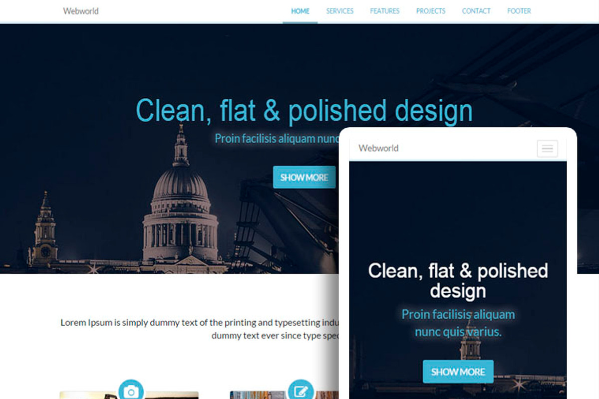 WAMBOO Bootstrap responsive template, a Bootstrap Template by Bootstraptor (Photo 3 of 3)