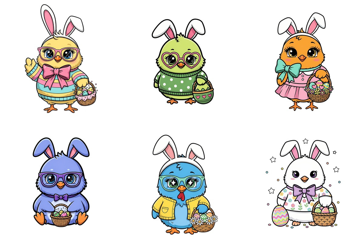 100 Kawaii Easter Chicks Transparent, an Object Graphic by XPERTDESIGNER (Photo 11 of 18)