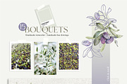 OLIVE - watercolor set, an Object Graphic by Collection by VY (Thumbnail 2 of 14)