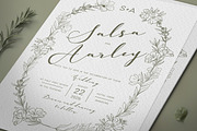 Flowers Sage Wedding Invitation Set, an Invitation Template by Aarley Kaiven (Thumbnail 2 of 5)