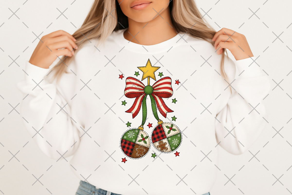 Patchwork Christmas Png, an Illustration by Craft Nest (Photo 2 of 6)