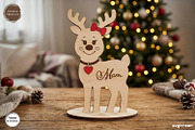 Christmas Reindeer Family SVG Bundle, a Decorative Illustration by svgocean (Thumbnail 2 of 13)