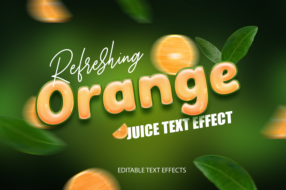 Editable Juice Text Effect Pack of 6, a Layer Style Add-On by Creative Designs (Photo 3 of 6)