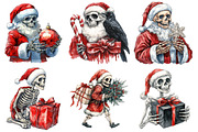 Skeleton Santa Clipart, an Illustration by Daily.Designs (Thumbnail 4 of 4)
