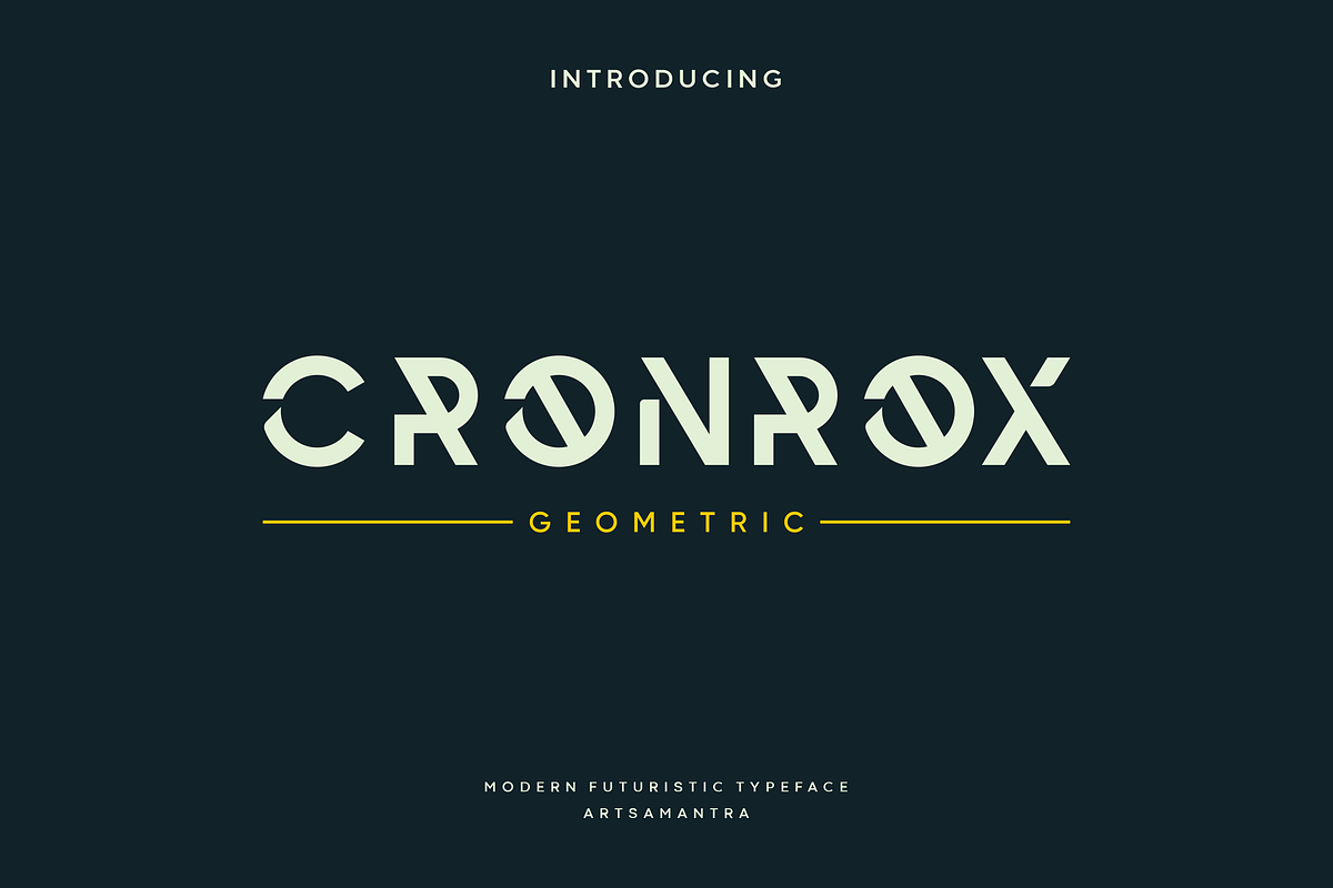 Cronrox - Futuristic Typeface, a Serif Font by garismantra (Photo 1 of 4)