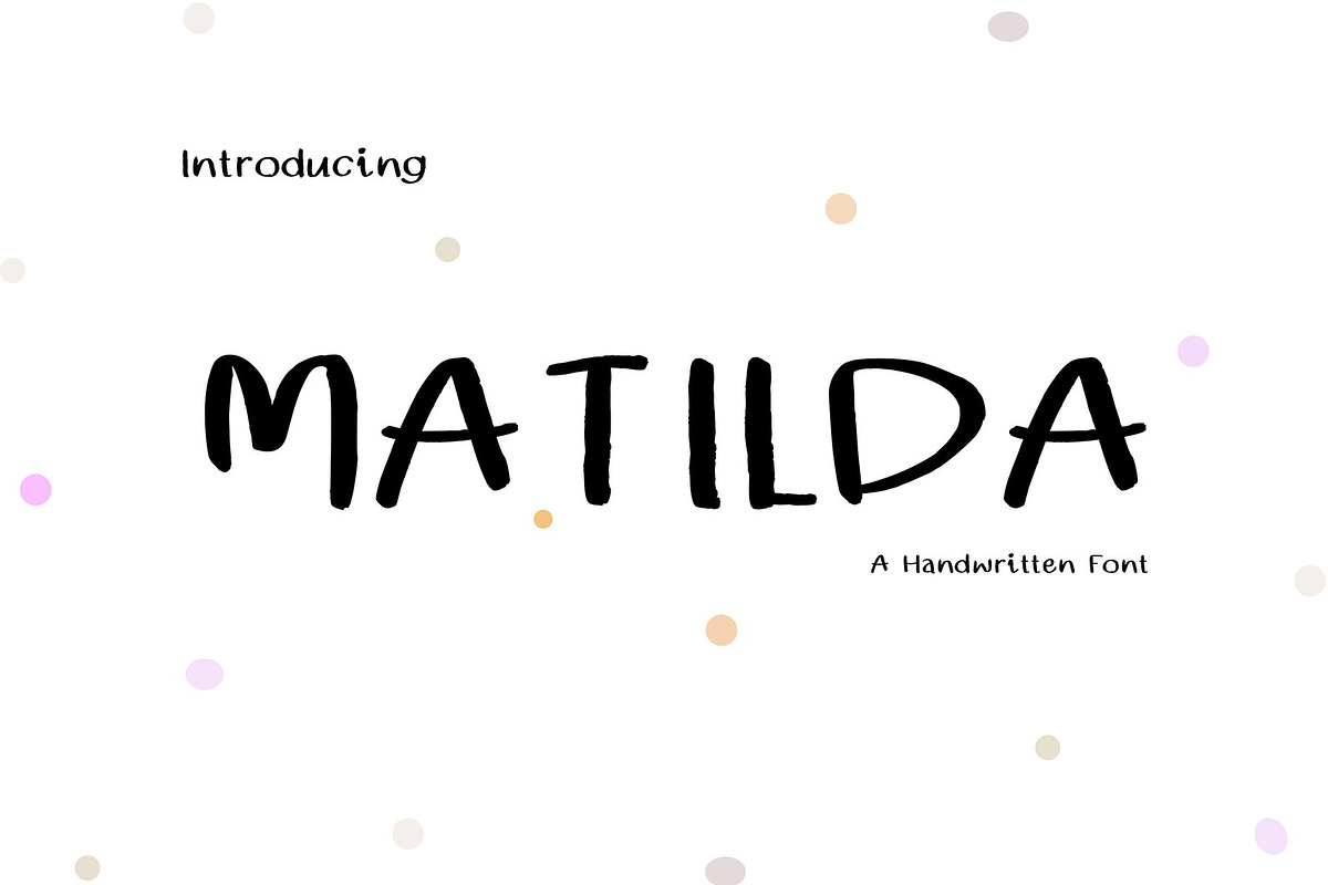 Matilda Font, a Handwritten Font by Sense Library (Photo 1 of 8)