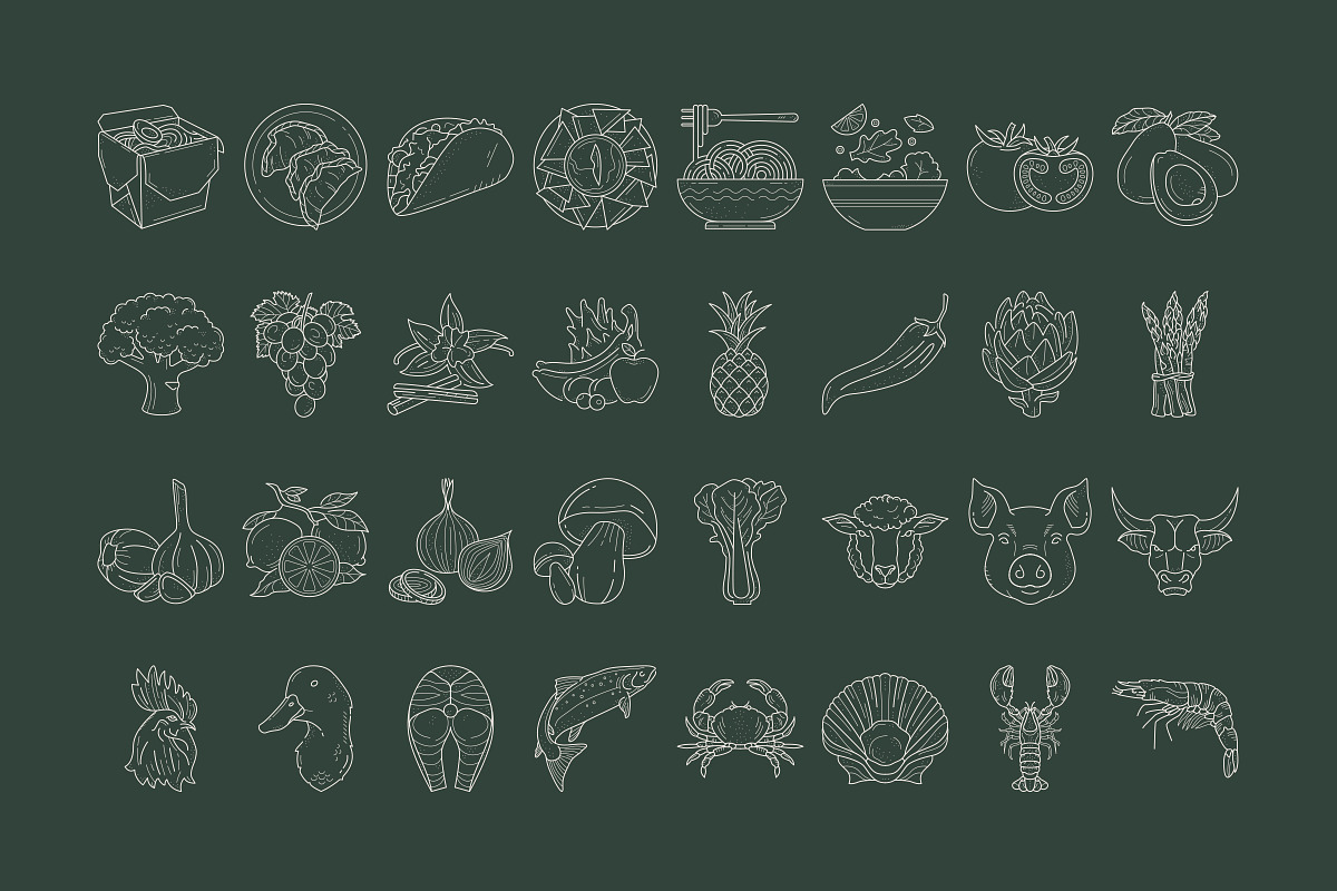 Food Logo Kit, a Branding & Logo Template by iStar Design (Photo 8 of 23)