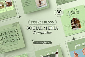 Bloom | Skincare Canva Template