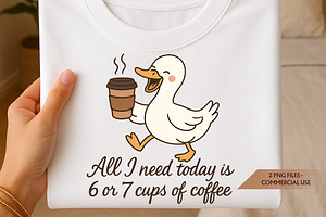 Silly Goose PNG Six Seven Coffee, an Animal Illustration by SugarCloudStudioArt