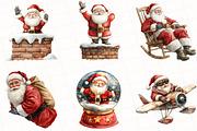 Christmas Santa Claus Clipart, an Illustration by OK Design (Thumbnail 2 of 5)