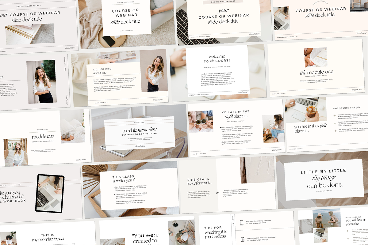 Webinar Masterclass Course Slideshow, a Presentation Template by Tabitha Emma (Photo 2 of 9)