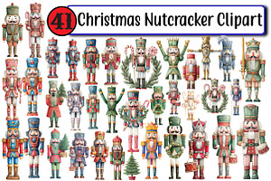 Christmas Nutcracker Clipart, an Illustration by Design Market