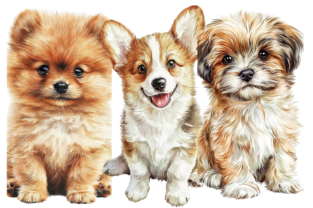 Watercolor Puppies Clipart, an Animal Illustration by PrintHaven Designs (Photo 8 of 10)