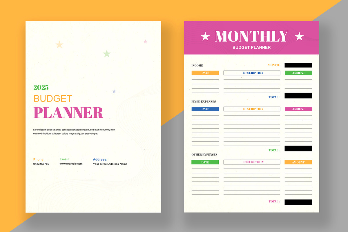 Budget Planner Template, a Stationery Template by ContestDesign (Photo 1 of 3)