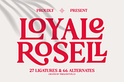 Loyale Rosell Modern Serif Font, a Serif Font by timelesstype.co (Thumbnail 1 of 20)