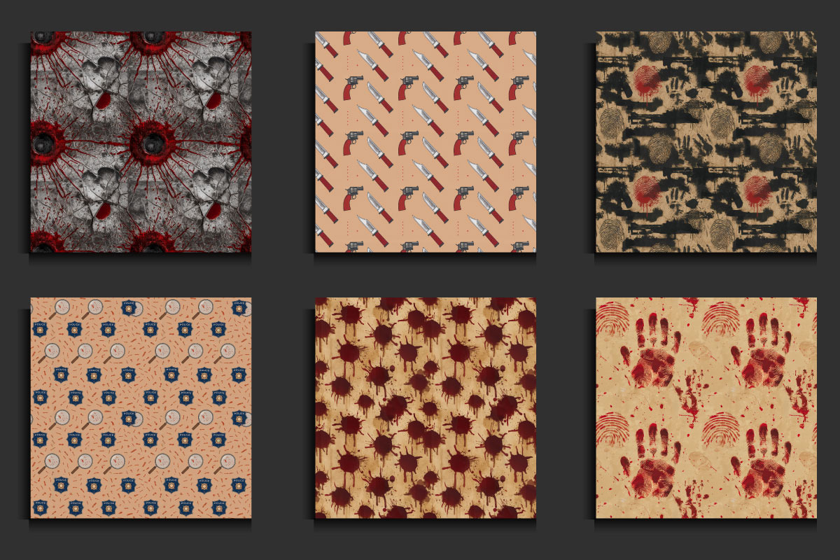 30 Crime Scene Seamless Patterns, a Pattern Graphic by protabsorkar11 (Photo 4 of 4)